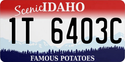 ID license plate 1T6403C