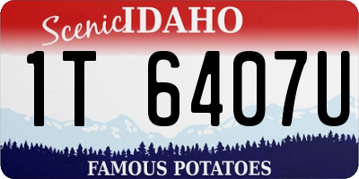 ID license plate 1T6407U