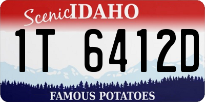 ID license plate 1T6412D