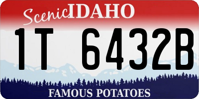 ID license plate 1T6432B