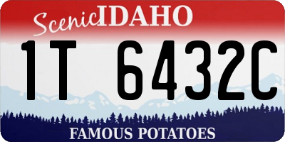 ID license plate 1T6432C
