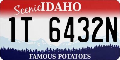ID license plate 1T6432N