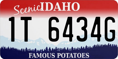 ID license plate 1T6434G