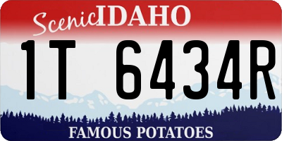 ID license plate 1T6434R