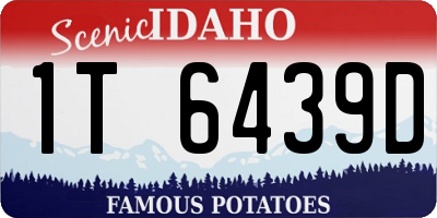 ID license plate 1T6439D