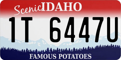 ID license plate 1T6447U