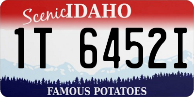 ID license plate 1T6452I