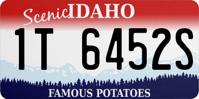 ID license plate 1T6452S