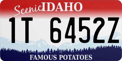 ID license plate 1T6452Z