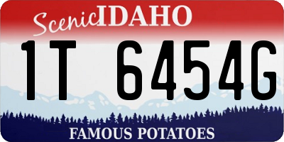 ID license plate 1T6454G