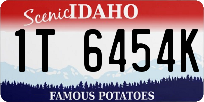 ID license plate 1T6454K