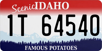 ID license plate 1T6454O