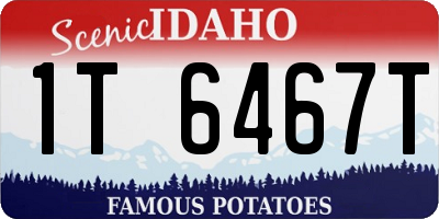 ID license plate 1T6467T