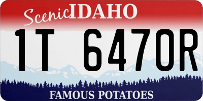 ID license plate 1T6470R