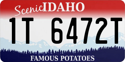 ID license plate 1T6472T