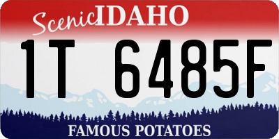 ID license plate 1T6485F