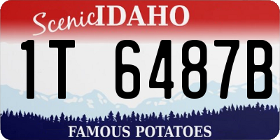 ID license plate 1T6487B