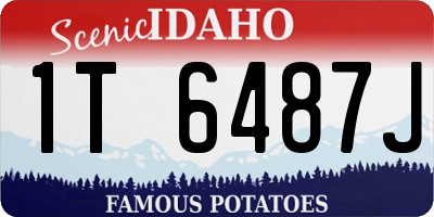 ID license plate 1T6487J