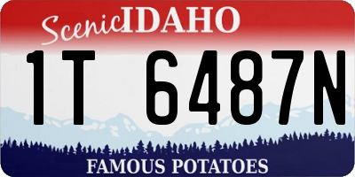 ID license plate 1T6487N