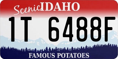 ID license plate 1T6488F
