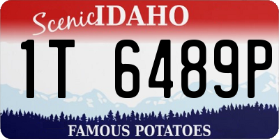 ID license plate 1T6489P