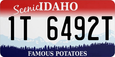 ID license plate 1T6492T