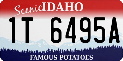 ID license plate 1T6495A