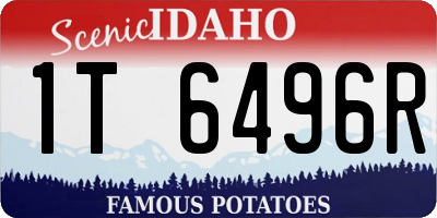 ID license plate 1T6496R