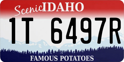 ID license plate 1T6497R