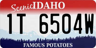 ID license plate 1T6504W