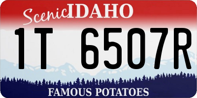 ID license plate 1T6507R