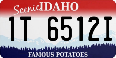 ID license plate 1T6512I