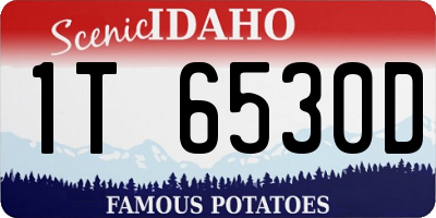 ID license plate 1T6530D