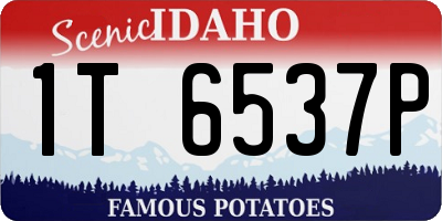 ID license plate 1T6537P