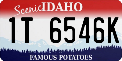 ID license plate 1T6546K