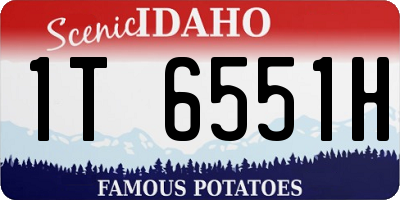 ID license plate 1T6551H