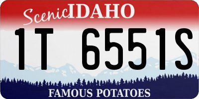 ID license plate 1T6551S