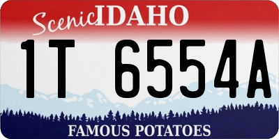 ID license plate 1T6554A