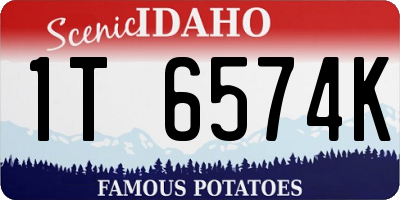 ID license plate 1T6574K