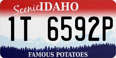 ID license plate 1T6592P