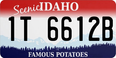 ID license plate 1T6612B