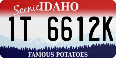 ID license plate 1T6612K