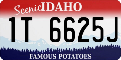 ID license plate 1T6625J
