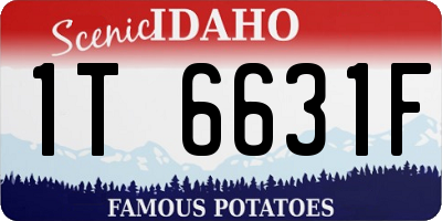 ID license plate 1T6631F