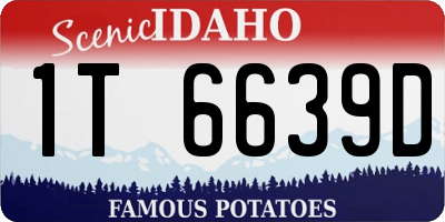 ID license plate 1T6639D