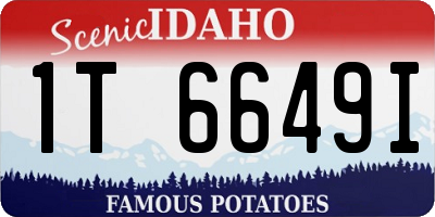 ID license plate 1T6649I