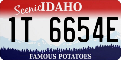 ID license plate 1T6654E
