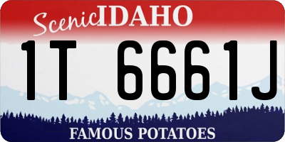 ID license plate 1T6661J