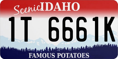 ID license plate 1T6661K