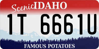 ID license plate 1T6661U